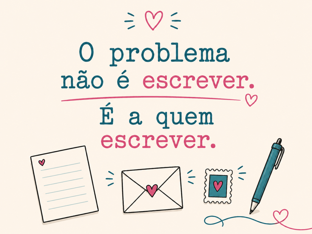 Ando aqui a incentivar-vos a escrever cartas… quando eu escrevo&nbsp;poucas.